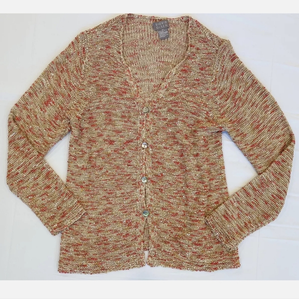 Sigrid Olsen Shell Button Cardigan - image 1